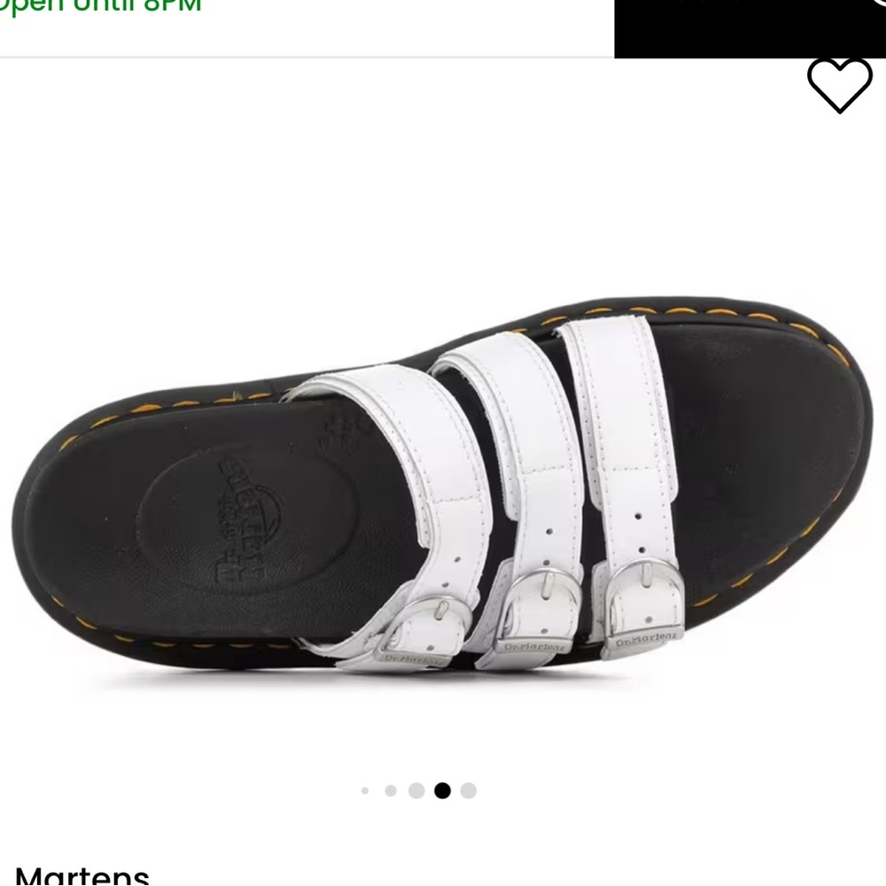 Dr. Martens Women's White and Black Platform Sandals size 9 - Picture 3 of 8